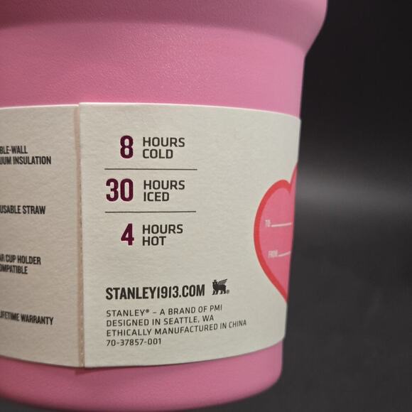Stanley X Target Exclusive Pink Valentine 20oz NEW IN BOX limited Ed Hearts - Picture 5 of 9